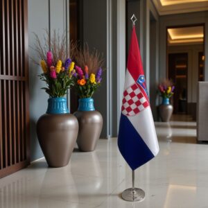 drapeau Croatie sur socle