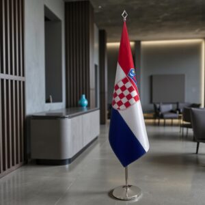 drapeau Croatie sur hampe