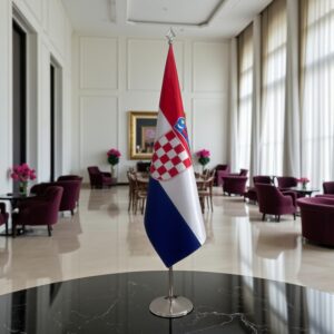 drapeau Croatie sur hampe