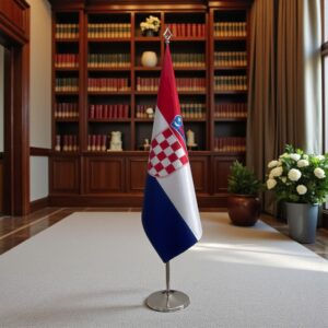 drapeau Croatie sur hampe