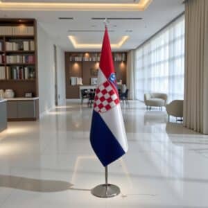 drapeau Croatie sur hampe