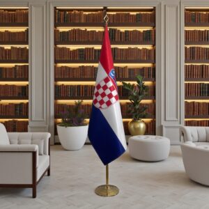 drapeau Croatie avec socle
