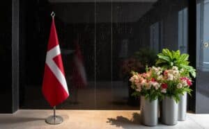 drapeau Danemark sur hampe