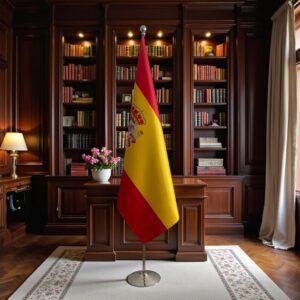 drapeau espagne sur socle