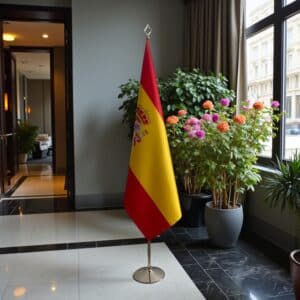 drapeau espagne sur socle
