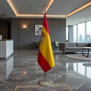 drapeau espagne sur hampe