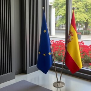 drapeau espagne et UE