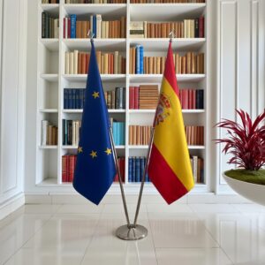 drapeau espagne et UE