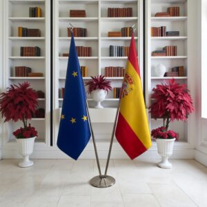 drapeau espagne et UE