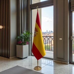 drapeau espagne avec pied