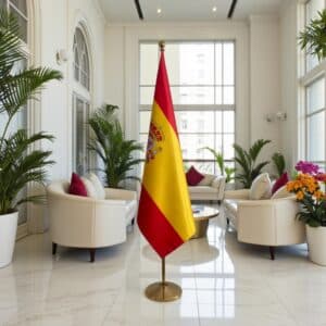 drapeau espagne avec pied