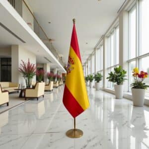 drapeau espagne avec pied