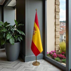 drapeau espagne avec pied