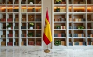 drapeau espagne avec pied