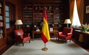 drapeau espagne avec pied