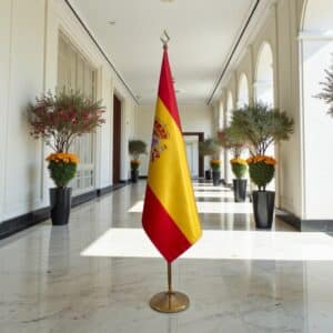 drapeau espagne avec pied