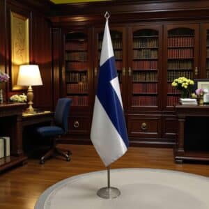 drapeau Finlande sur socle