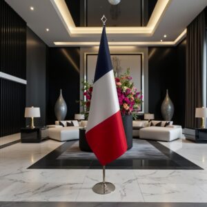 drapeau france avec mât