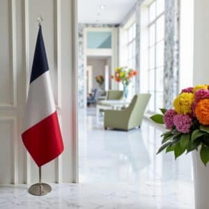 drapeau france sur mât