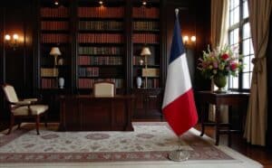 drapeau france sur socle