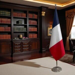 drapeau france sur pied