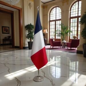 drapeau france sur socle