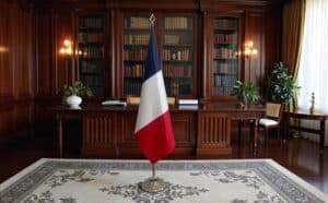 drapeau france sur socle