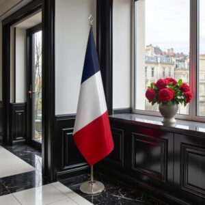drapeau france sur socle