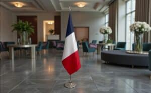 drapeau france sur socle