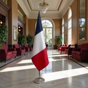 drapeau france sur socle