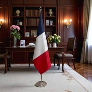 drapeau france sur socle