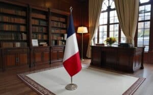 drapeau france sur socle