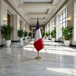 drapeau france sur pied