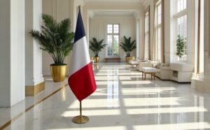 drapeau france sur pied