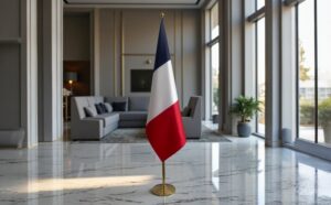 drapeau france sur pied