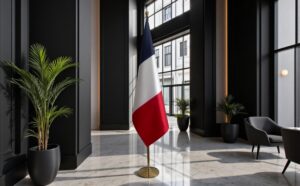 drapeau france sur pied