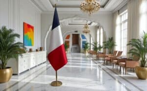 drapeau france sur pied