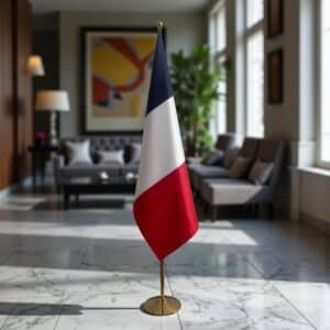 drapeau france sur pied