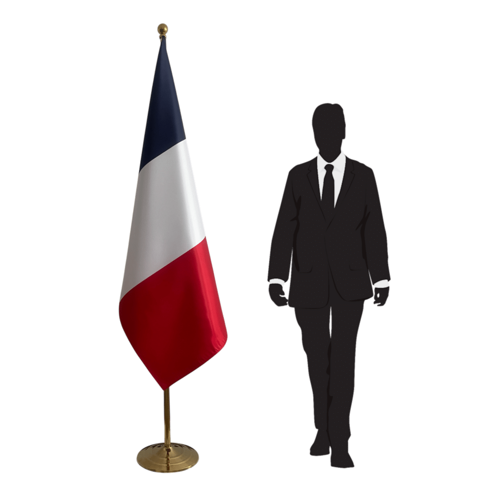 bandiera della francia su cavalletto