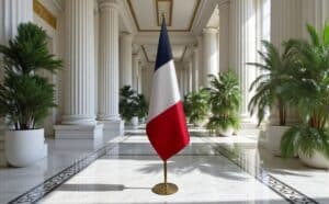 drapeau france sur pied