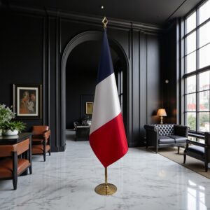 drapeau france avec hampe