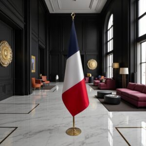 drapeau france sur pied