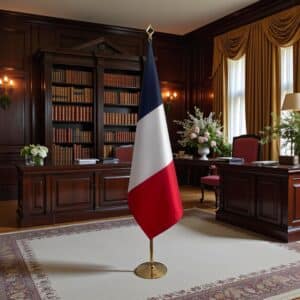 drapeau france sur pied