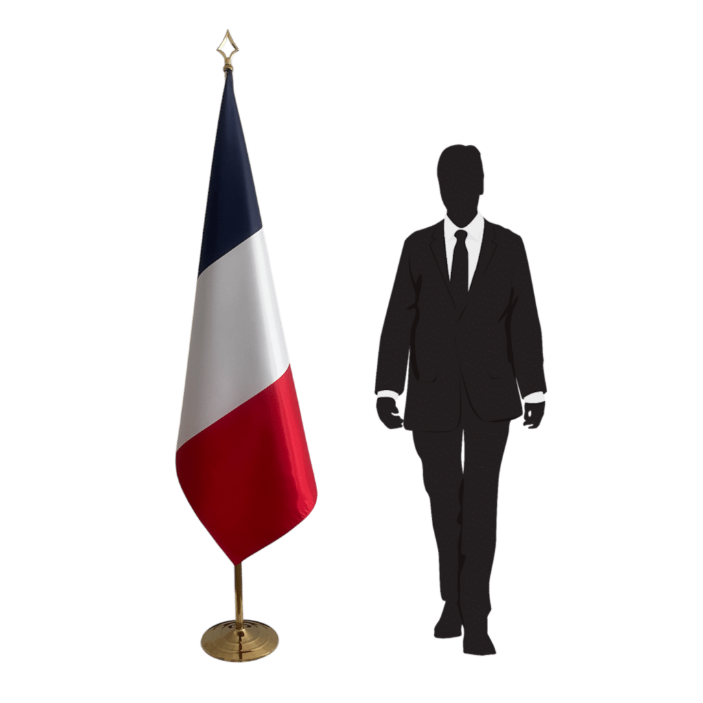 bandiera della francia su cavalletto