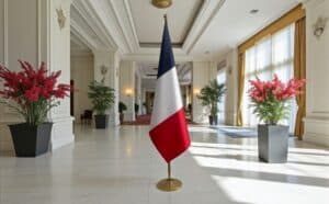drapeau france avec hampe