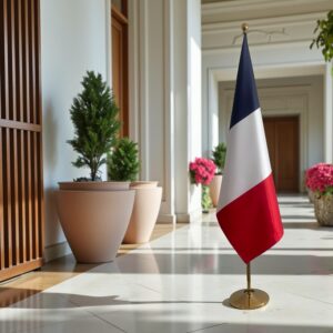 drapeau france avec hampe