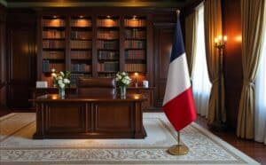 drapeau france avec hampe