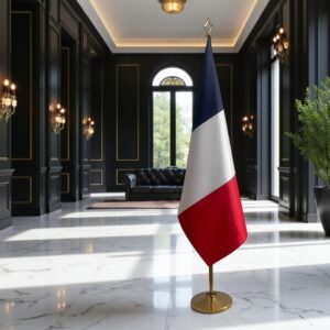 drapeau france avec hampe