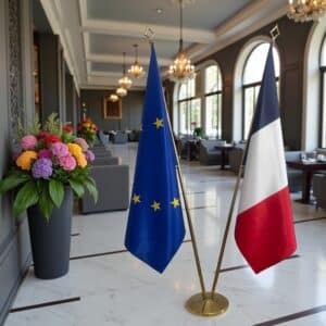 drapeau france sur pied