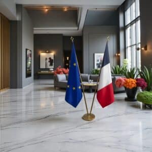 drapeau france sur pied